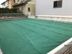 防草シートの施工例